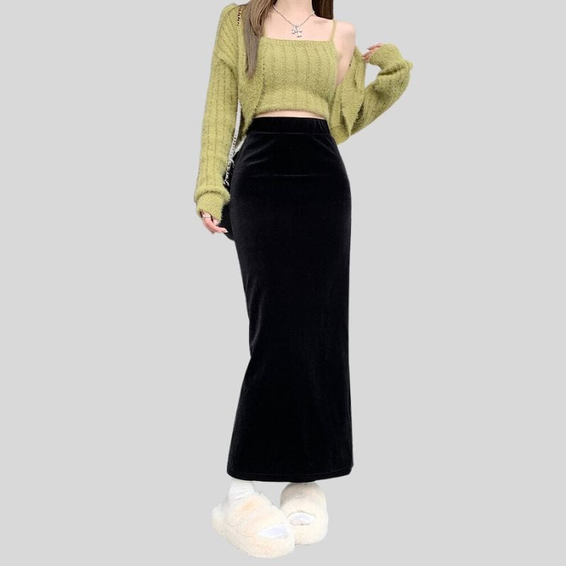 Jupe Noire Velours