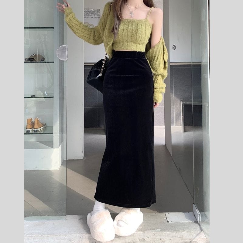 Jupe Noire Velours