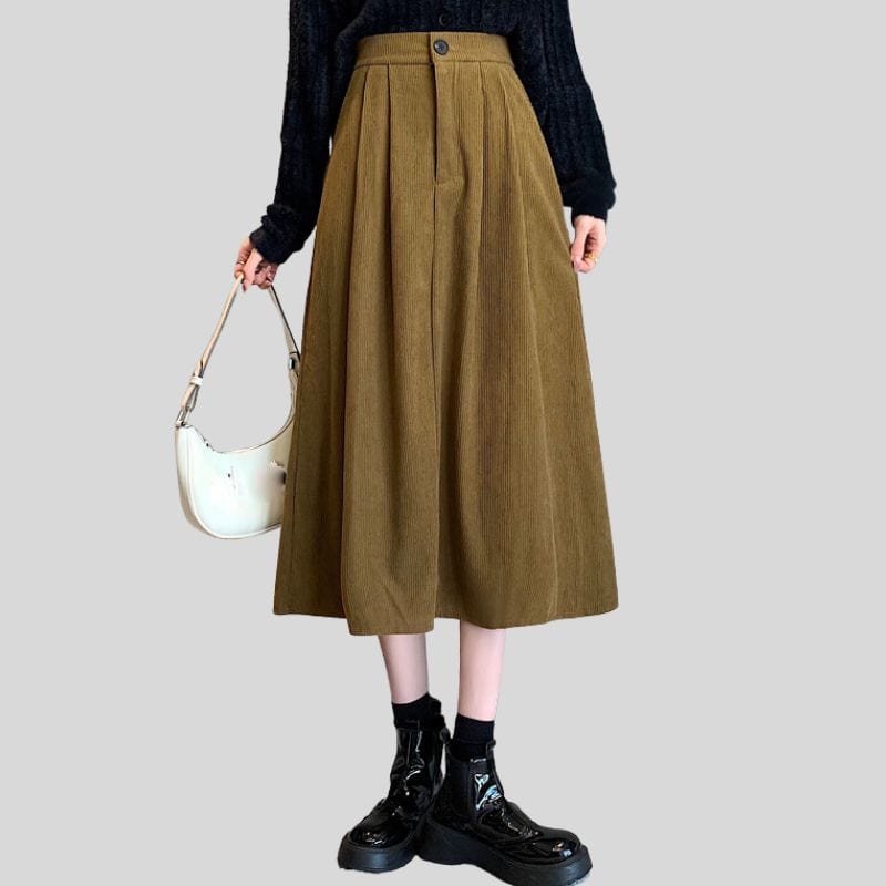 Jupe Plissée Velours