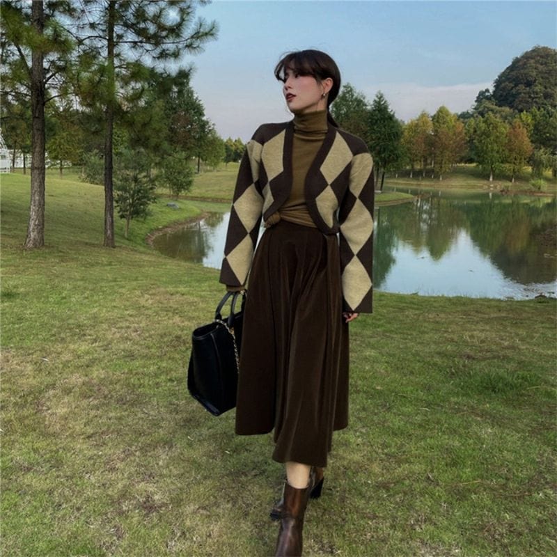 Jupe Trapeze Velours