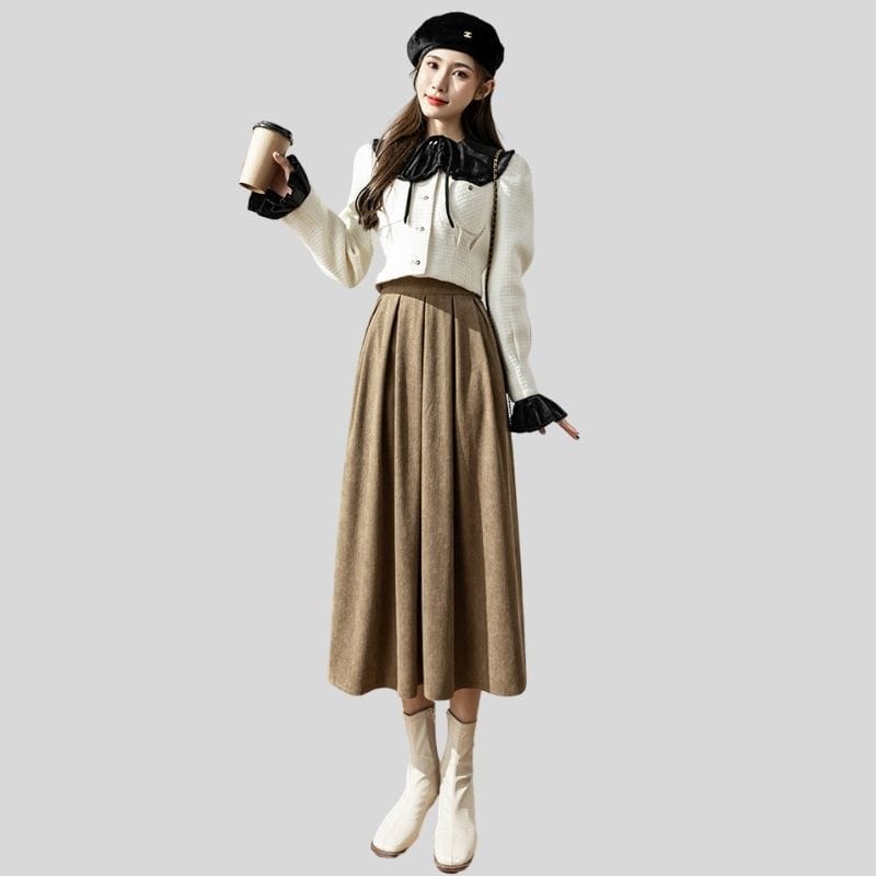 Jupe Velour Cotele Femme