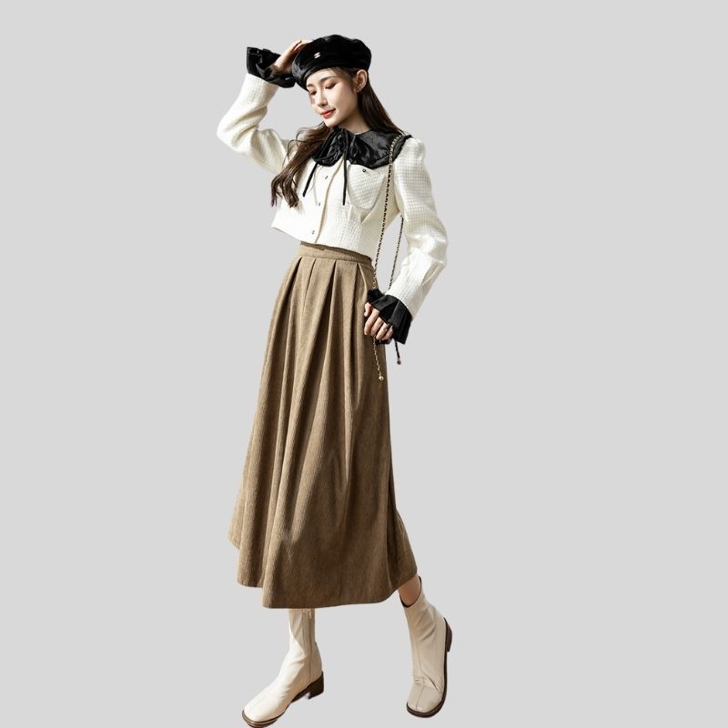 Jupe Velour Cotele Femme