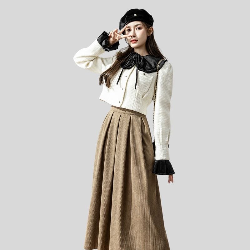 Jupe Velour Cotele Femme