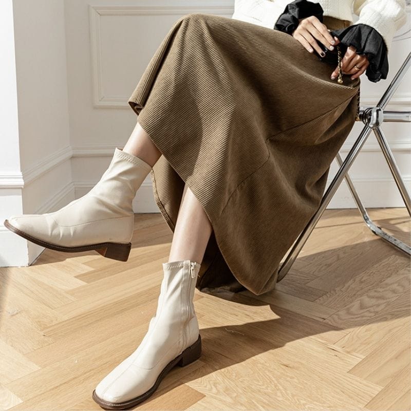 Jupe Velour Cotele Femme