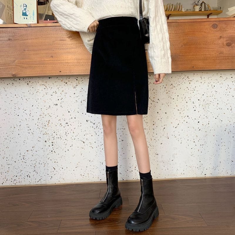 Jupe Velour Noire