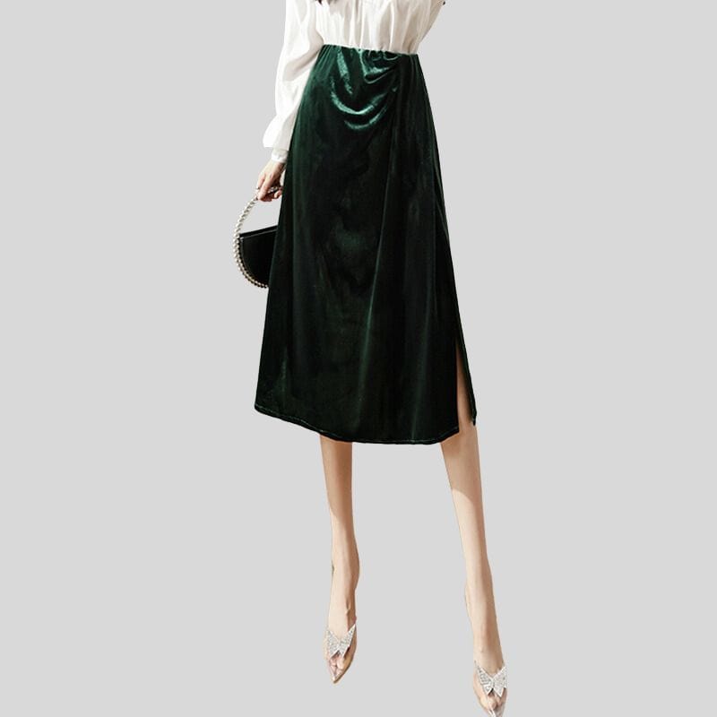Jupe Velour Vert