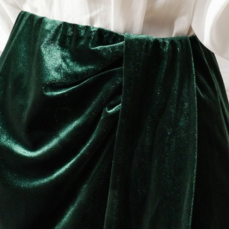 Jupe Velour Vert