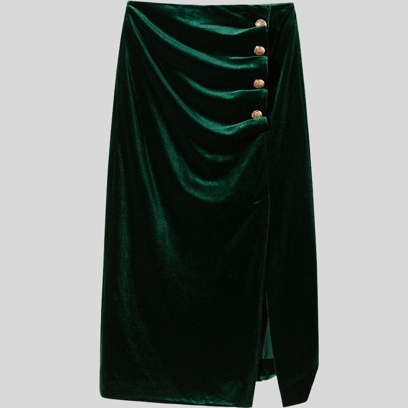 Jupe Velour Verte