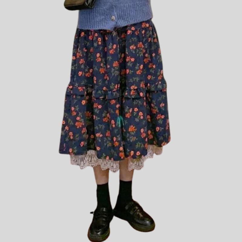 Jupe Velours Bleu Marine