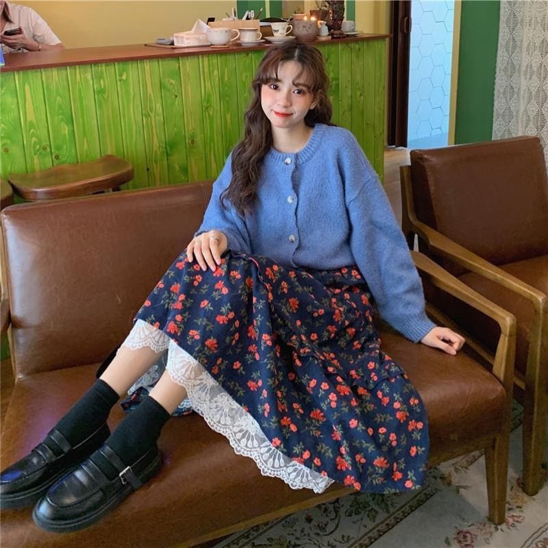 Jupe Velours Bleu Marine