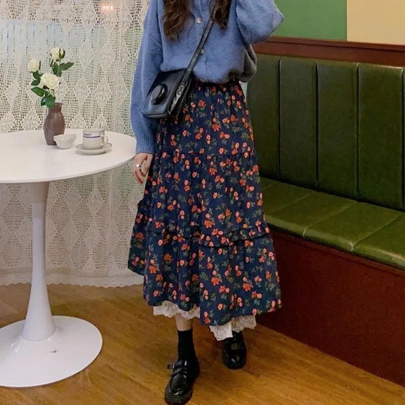 Jupe Velours Bleu Marine