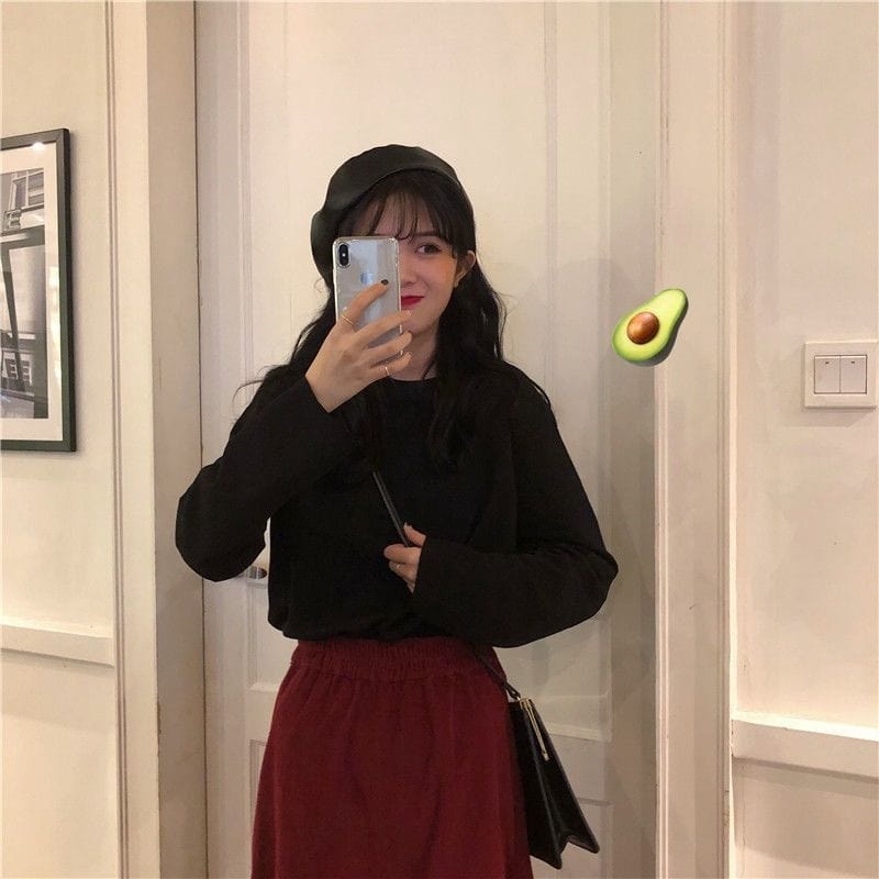 Jupe Velours Bordeaux