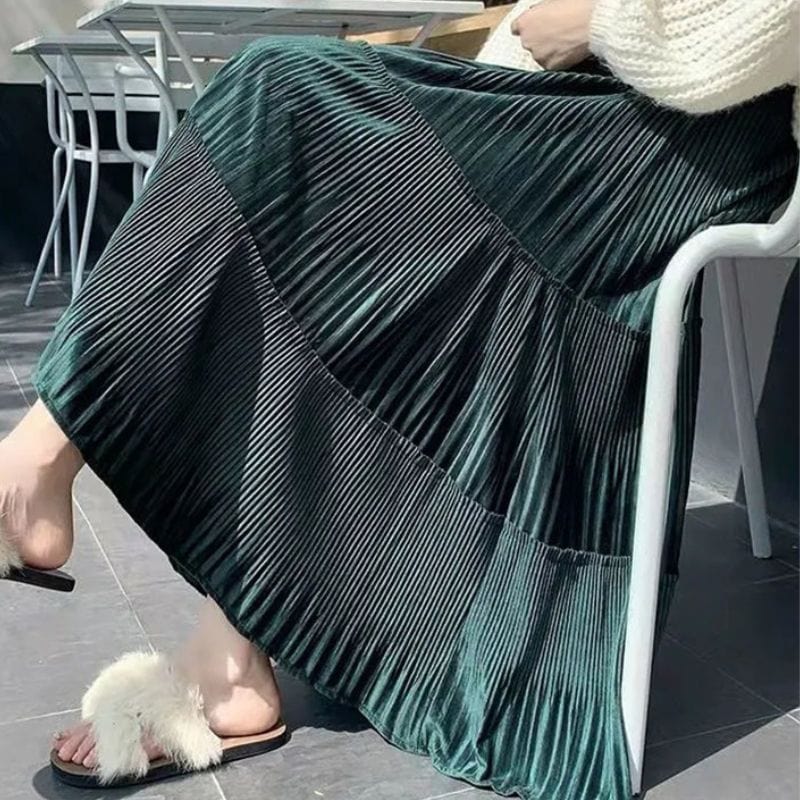 Jupe Velours Cotelé Longue