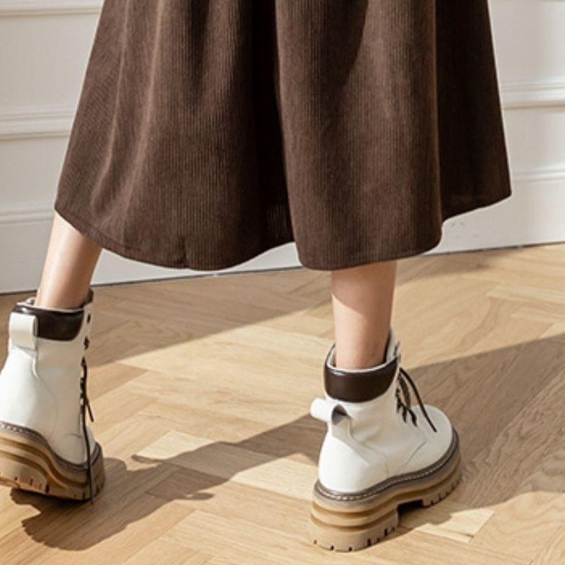 Jupe Velours Cotelé Marron