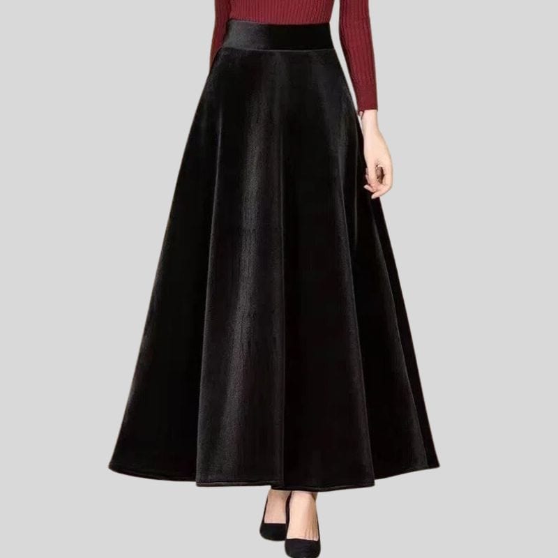 Jupe Velours Noire Femme