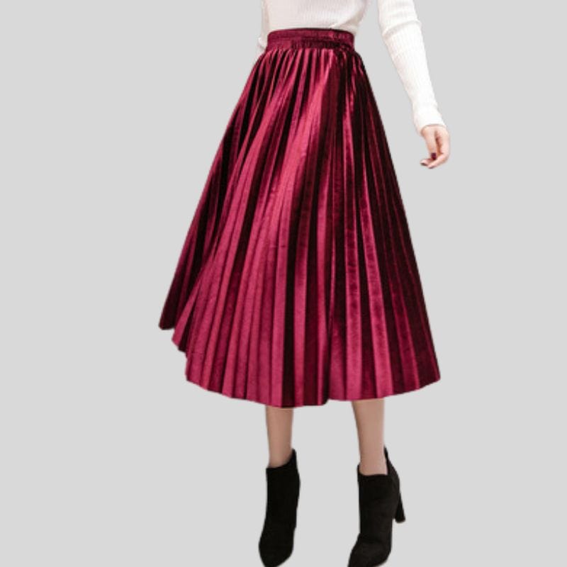 Jupe Velours Rouge