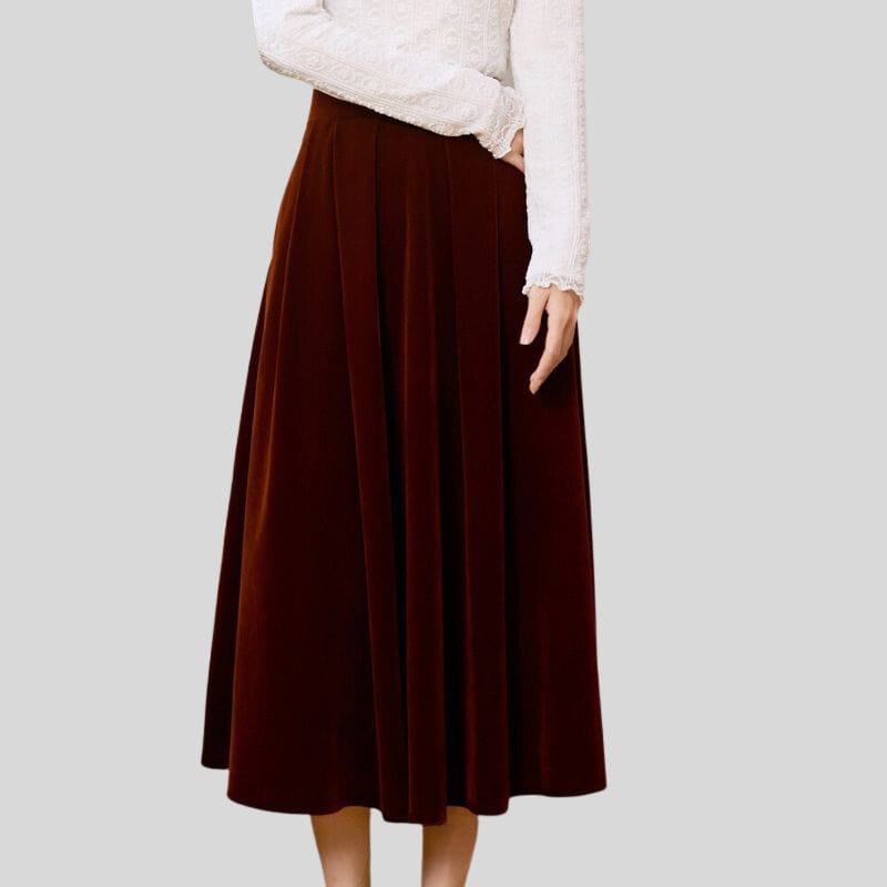 Jupe Velours Trapeze