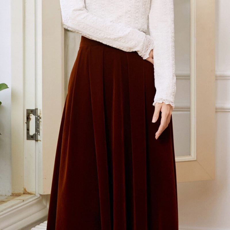 Jupe Velours Trapeze