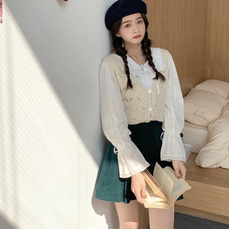 Jupe Velours Vert Sapin