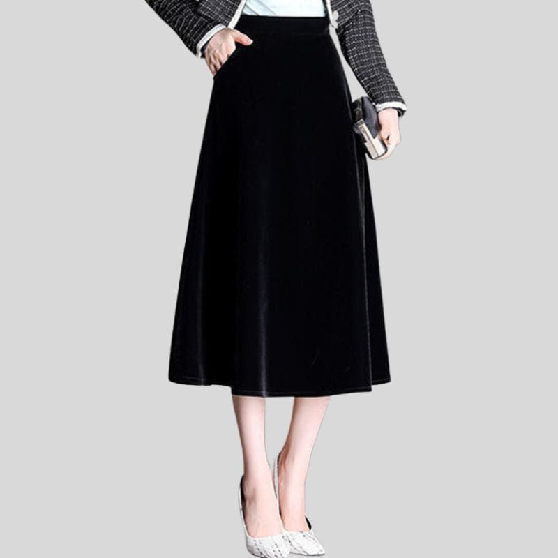 Jupe en Velour Noir