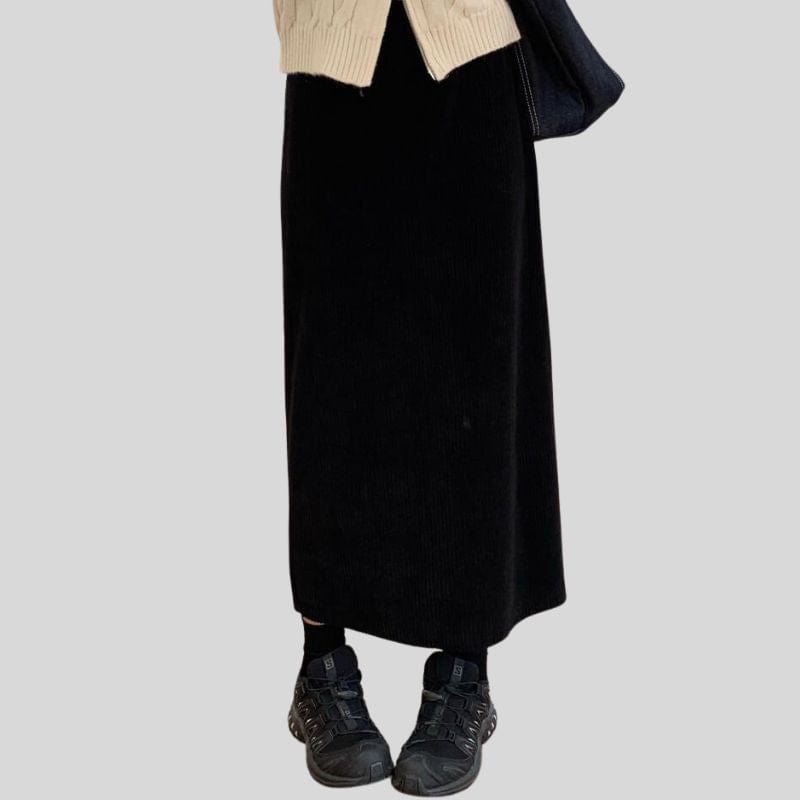 Jupe en Velours Cotelé Femme