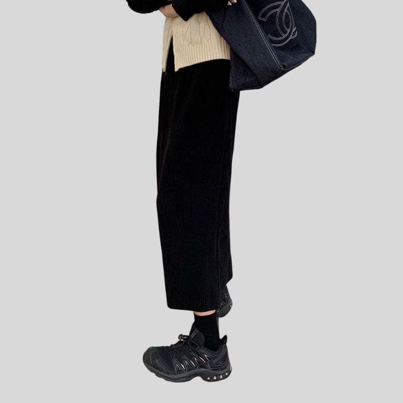 Jupe en Velours Cotelé Femme