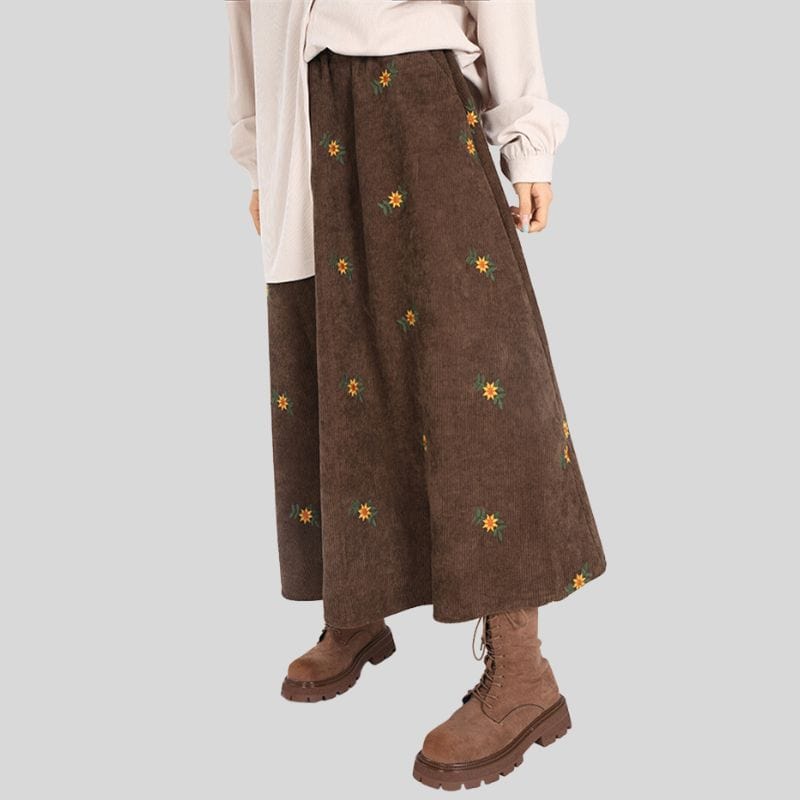 Jupe en Velours Cotelé