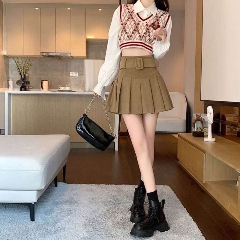 Jupe en Velours Femme