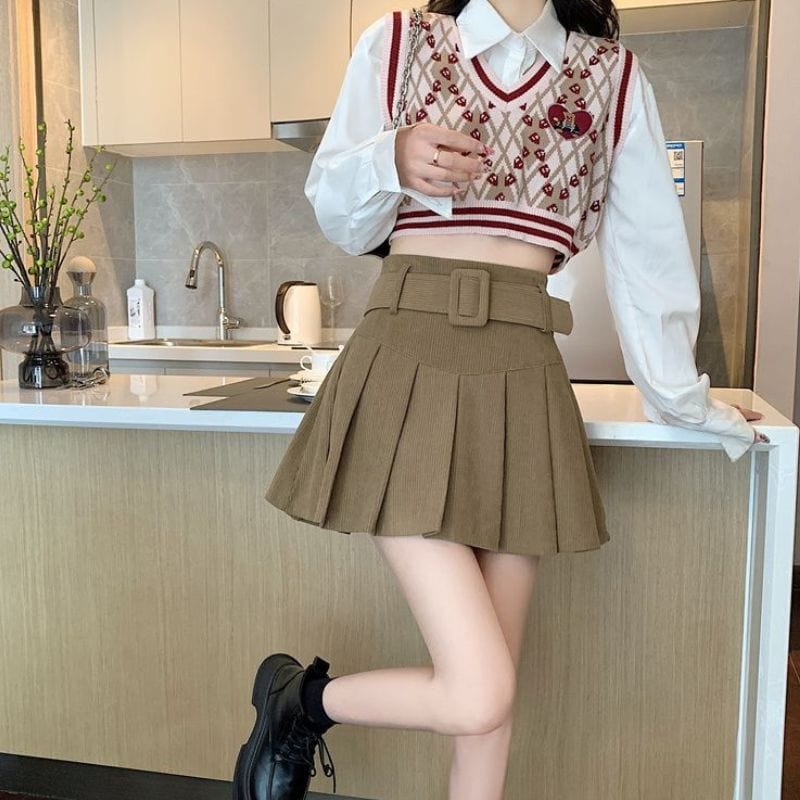 Jupe en Velours Femme