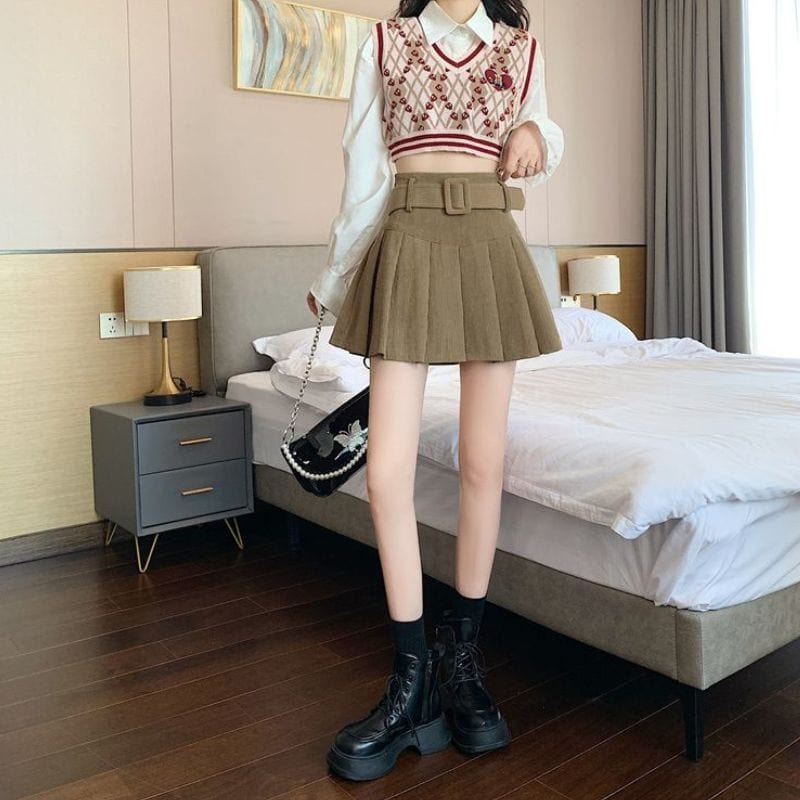 Jupe en Velours Femme