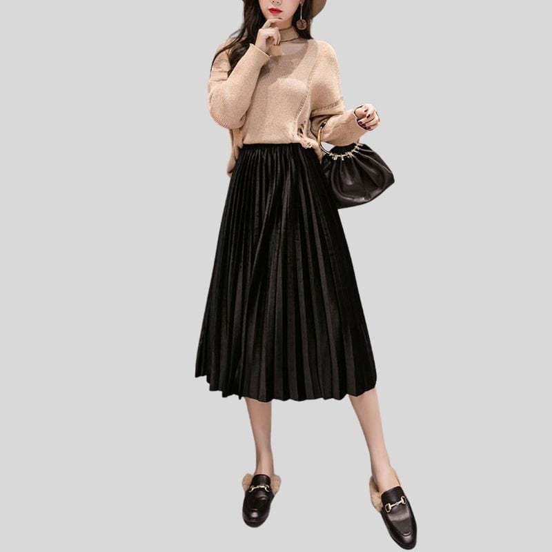 Jupe en Velours Noir