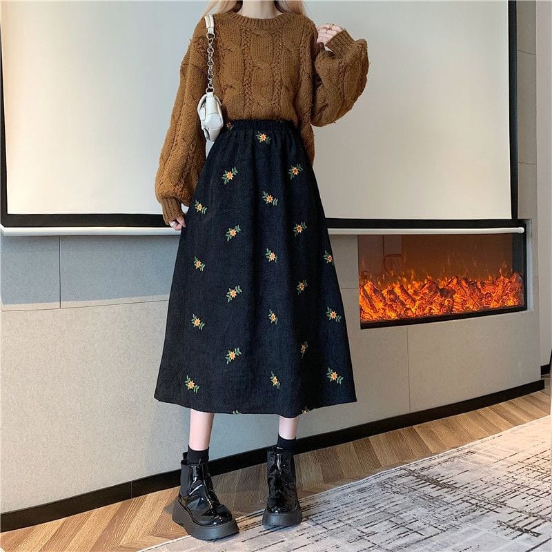 Jupes Velours Cotelé