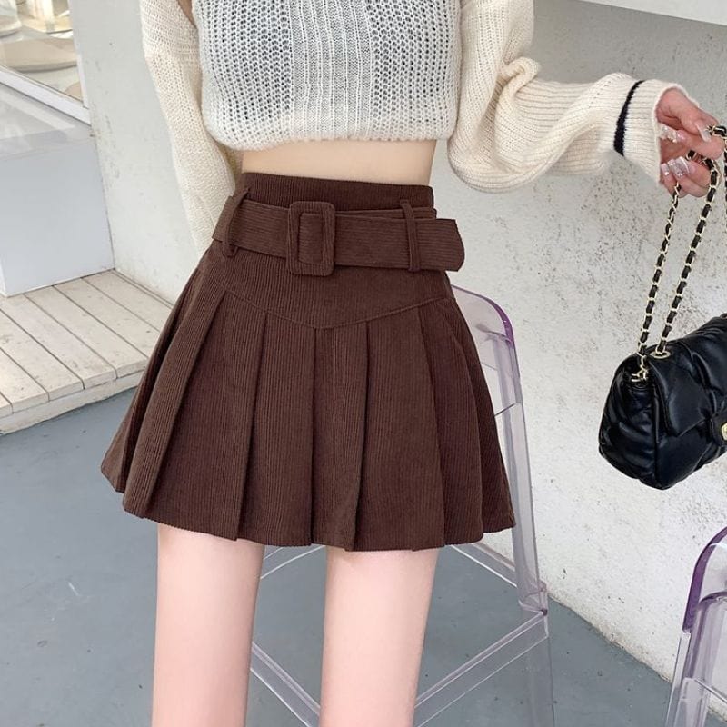 Mini Jupe Velours Cotelé