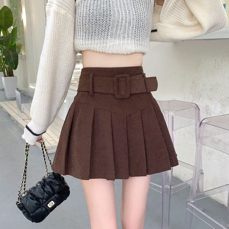 Mini Jupe Velours Cotelé