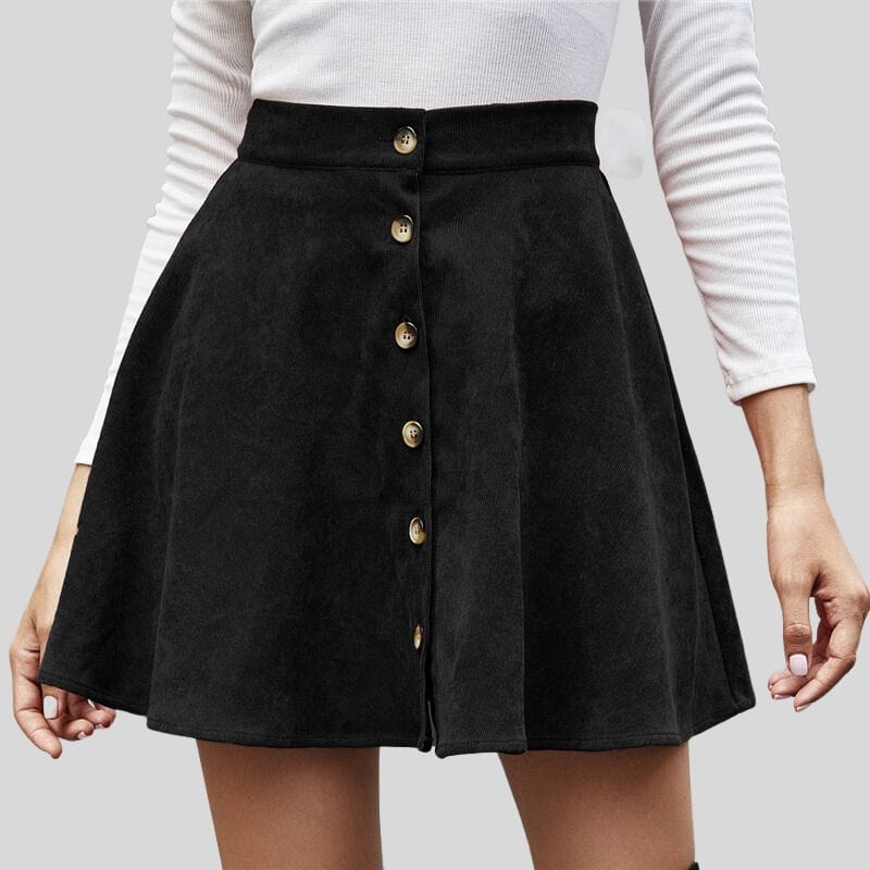 Mini Jupe Velours Noir