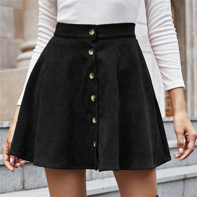 Mini Jupe Velours Noir