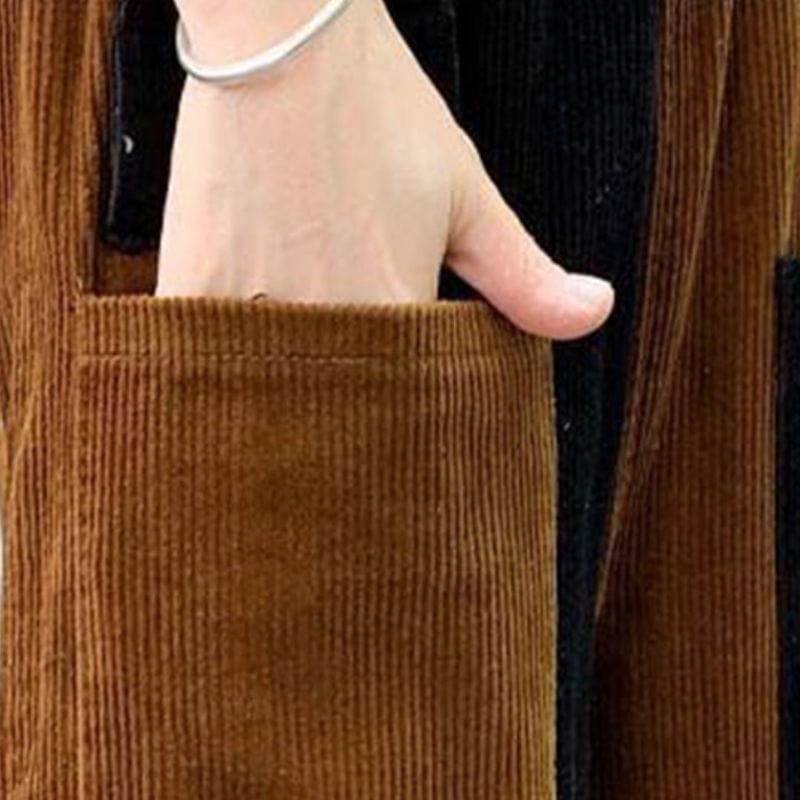 Pantalon Carotte Velours Femme