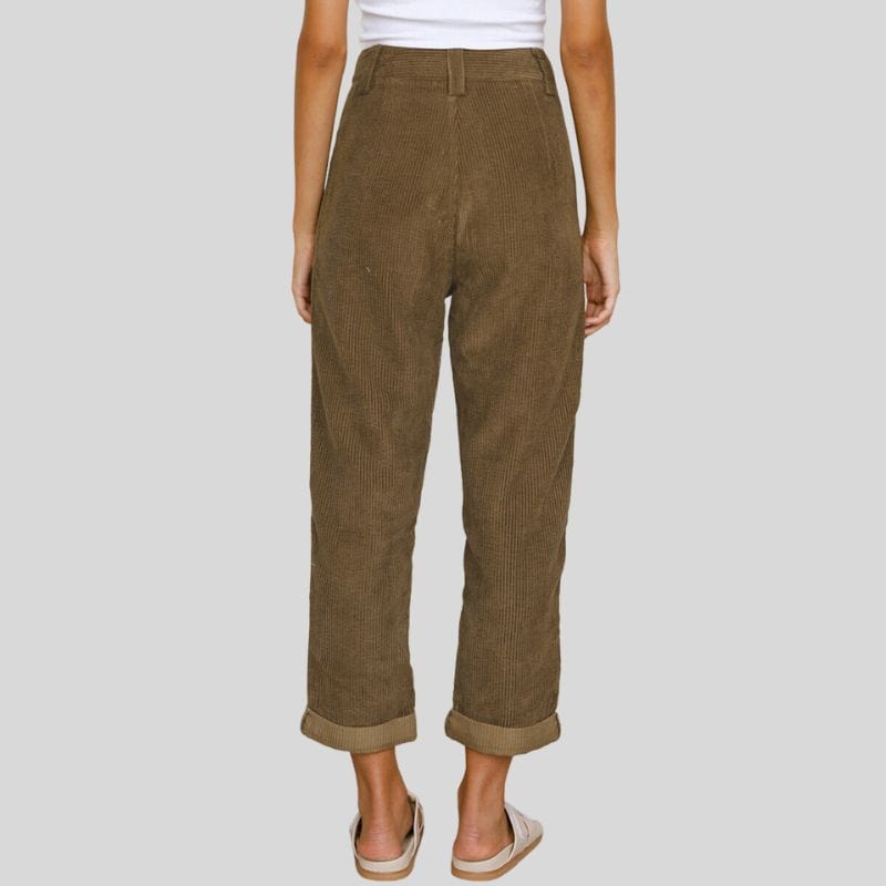 Pantalon Chino Velours Femme