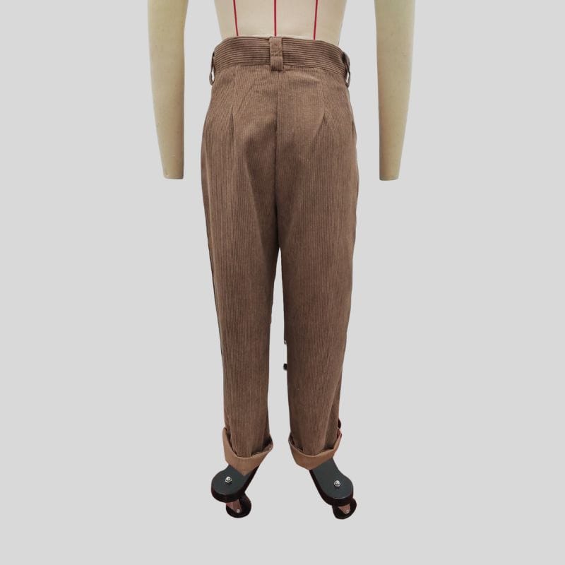 Pantalon Chino Velours Femme