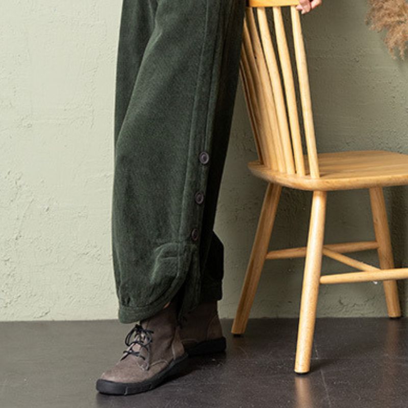 Pantalon Cotele Velour Femme