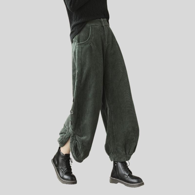 Pantalon Cotele Velour Femme