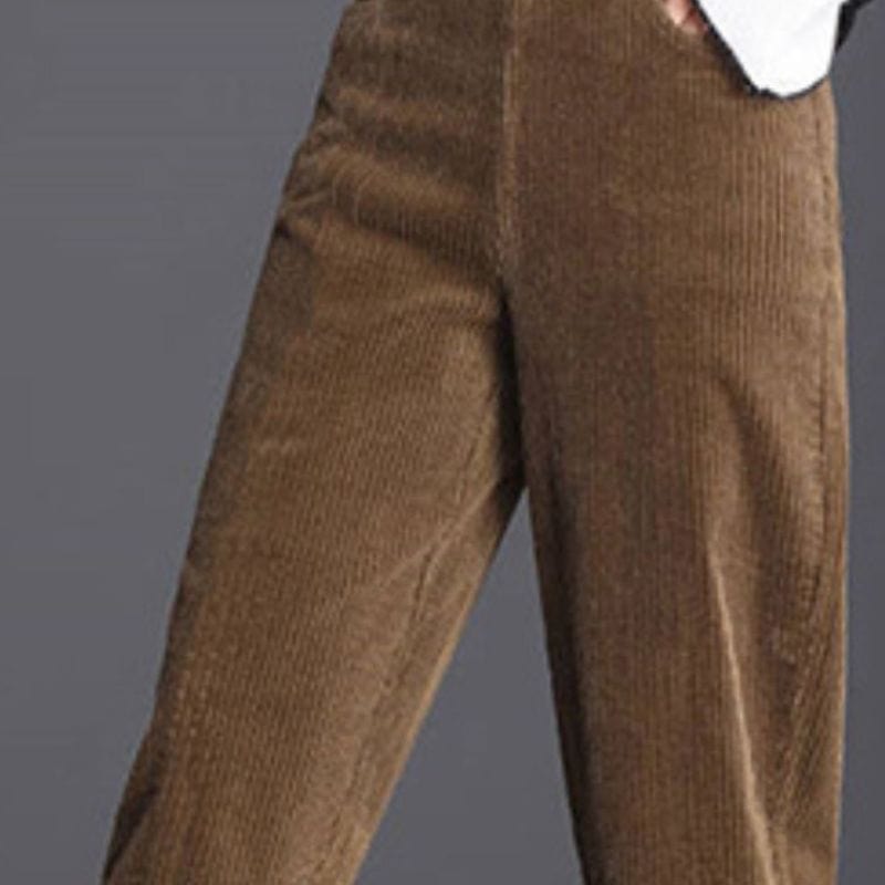 Pantalon Droit Velours Femme