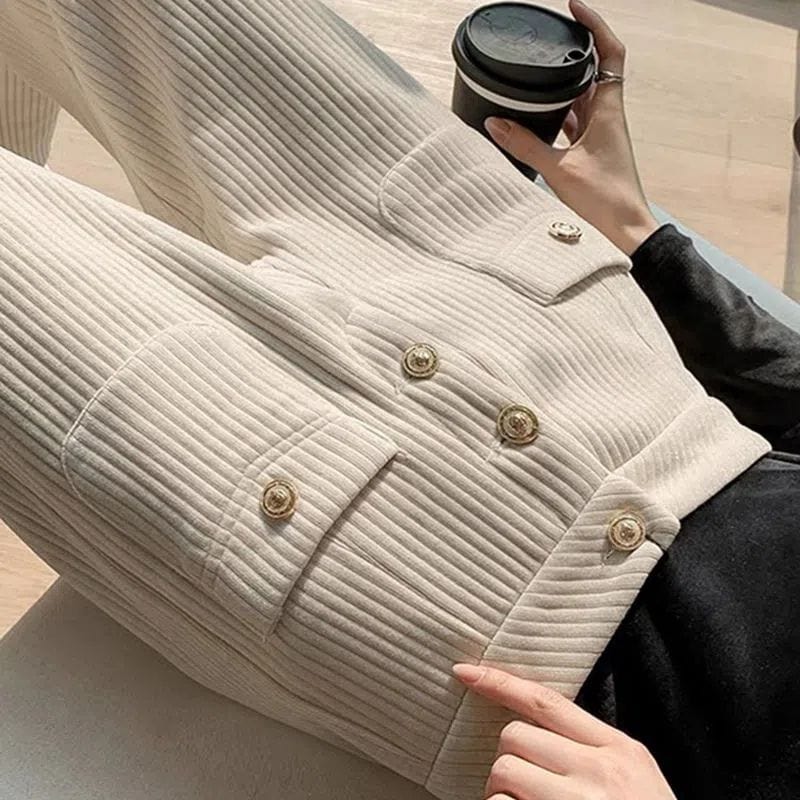 Pantalon Femme Gros Velour Cotelé