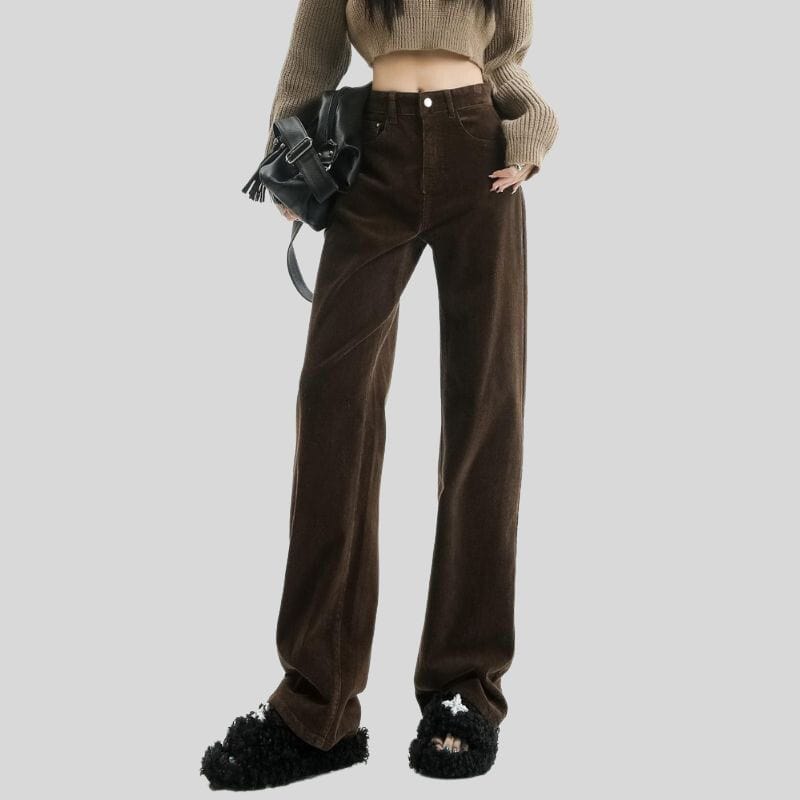 Pantalon Femme Velours Cotelé