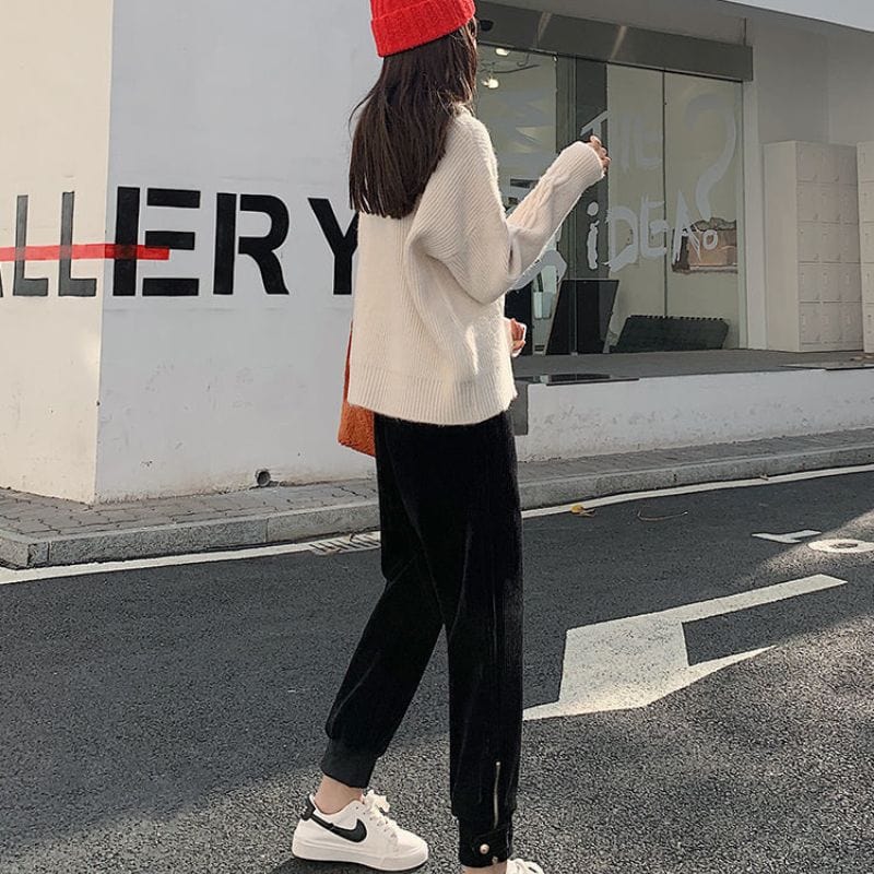 Pantalon Gros Velours Femme