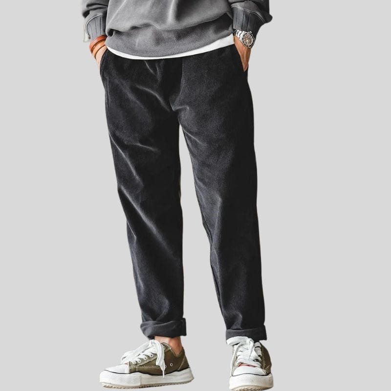 Pantalon Homme Velours Noir