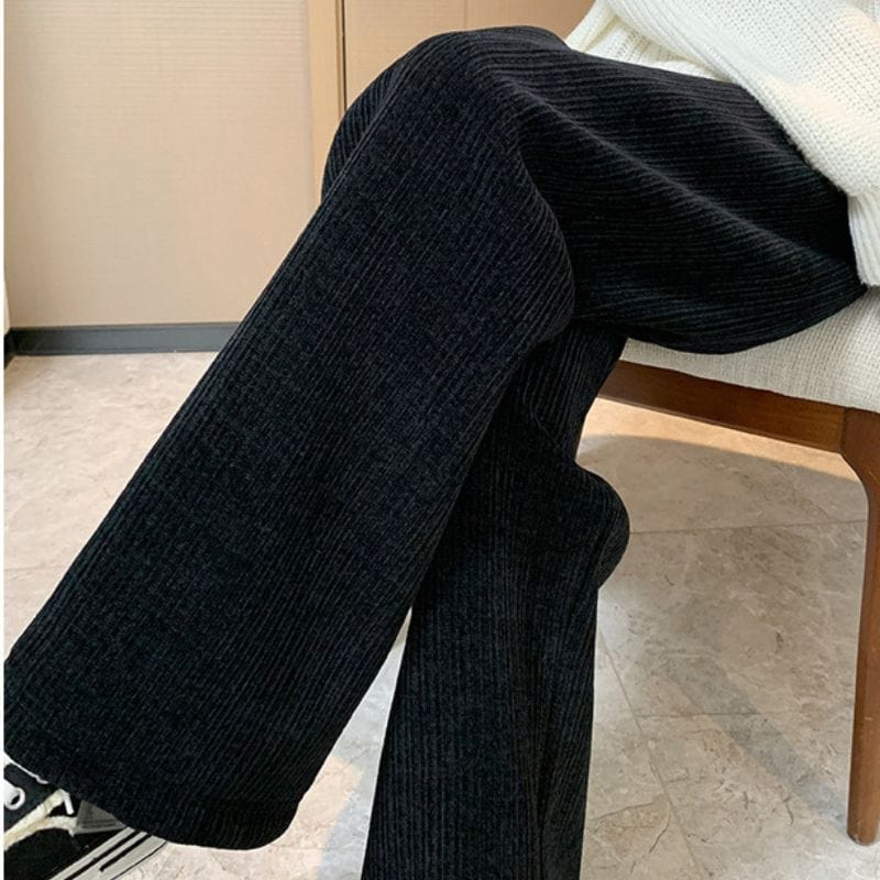 Pantalon Large Velours Femme