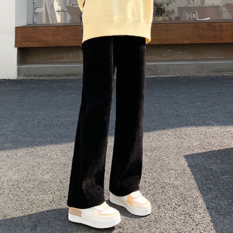 Pantalon Large Velours Femme