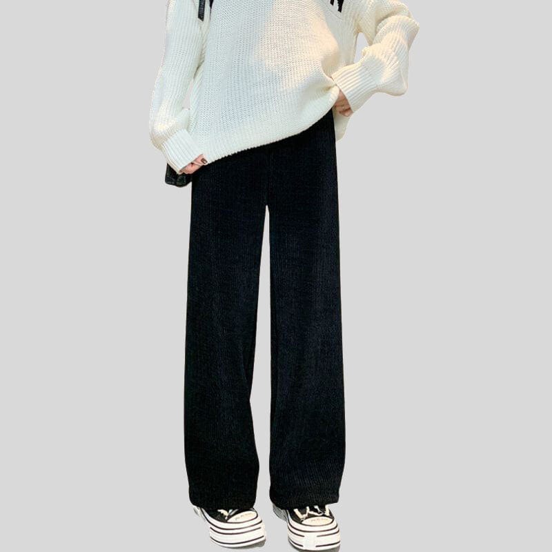 Pantalon Large Velours Femme