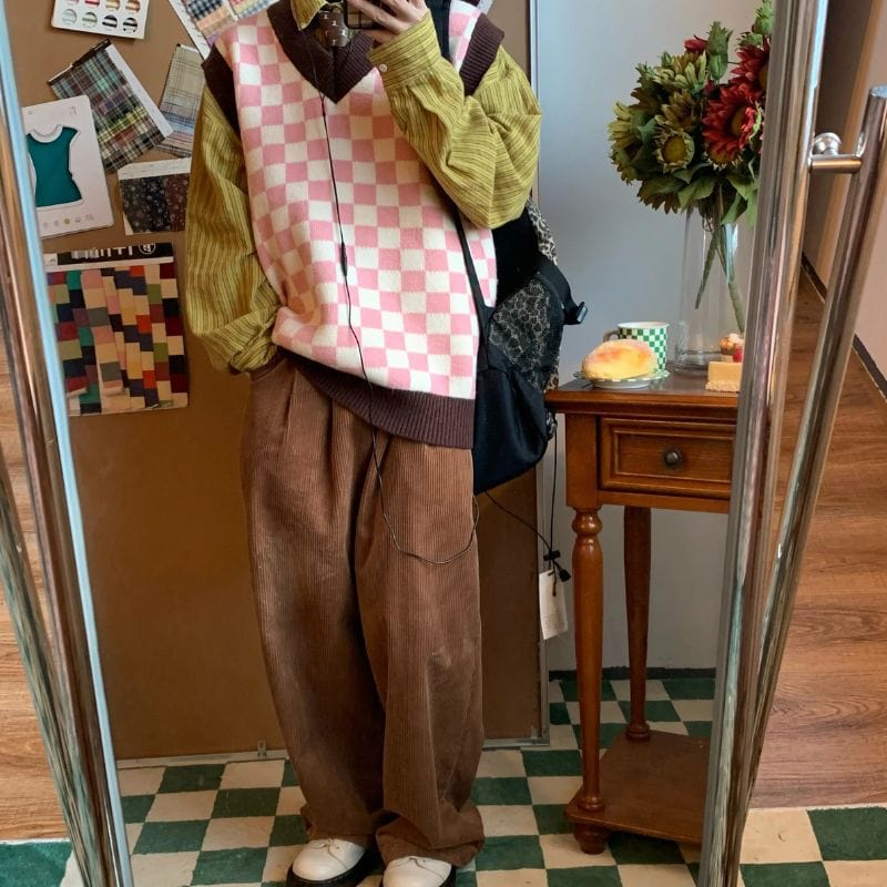 Pantalon Marron Velours Côtelé